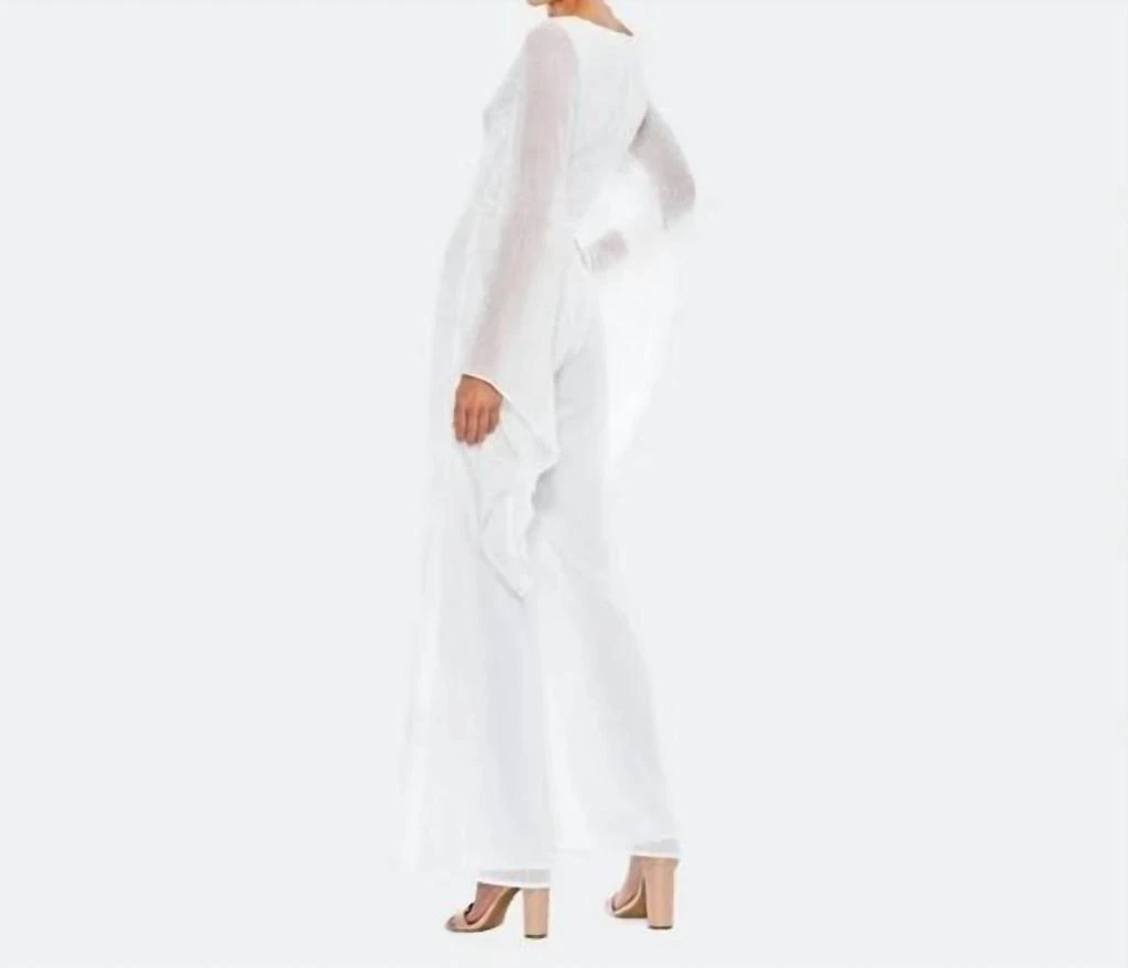 Mac Duggal Mac Duggal - Formal Bell Sleeve Sequins Jumpsuit 2