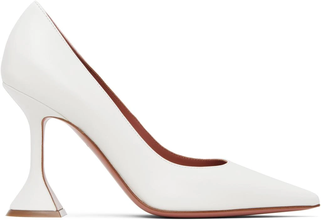 Amina Muaddi White Ami Pump Heels 1