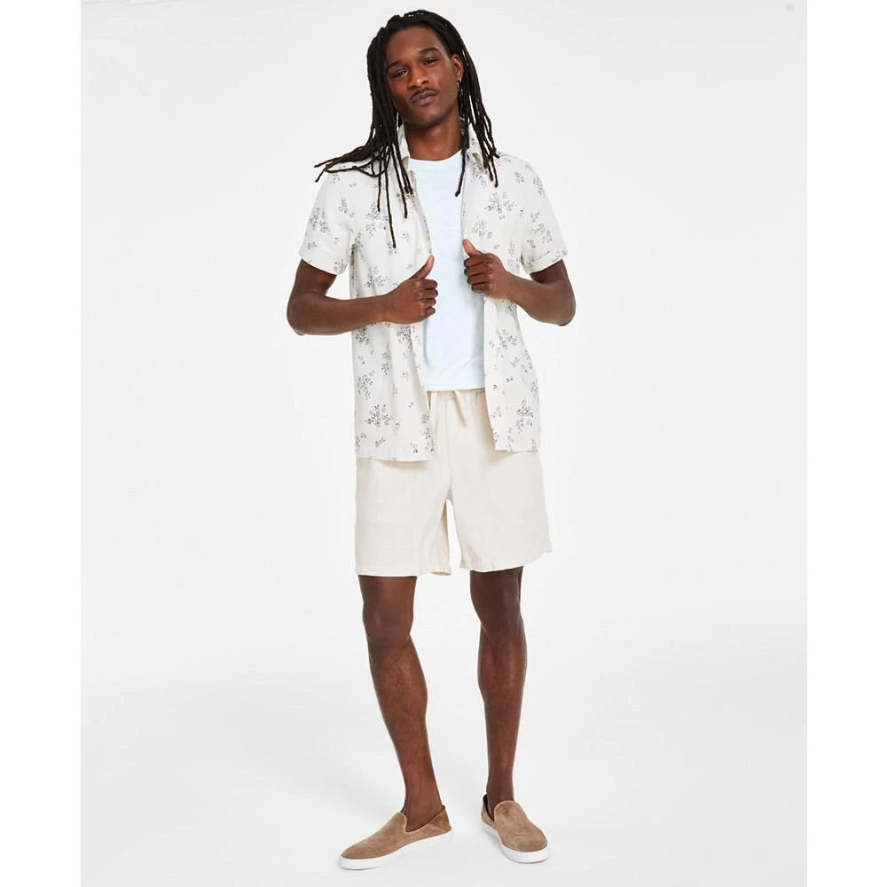 Sun + Stone Men's Vlad Floral Linen-Blend Shirt, Created for Macy's 1