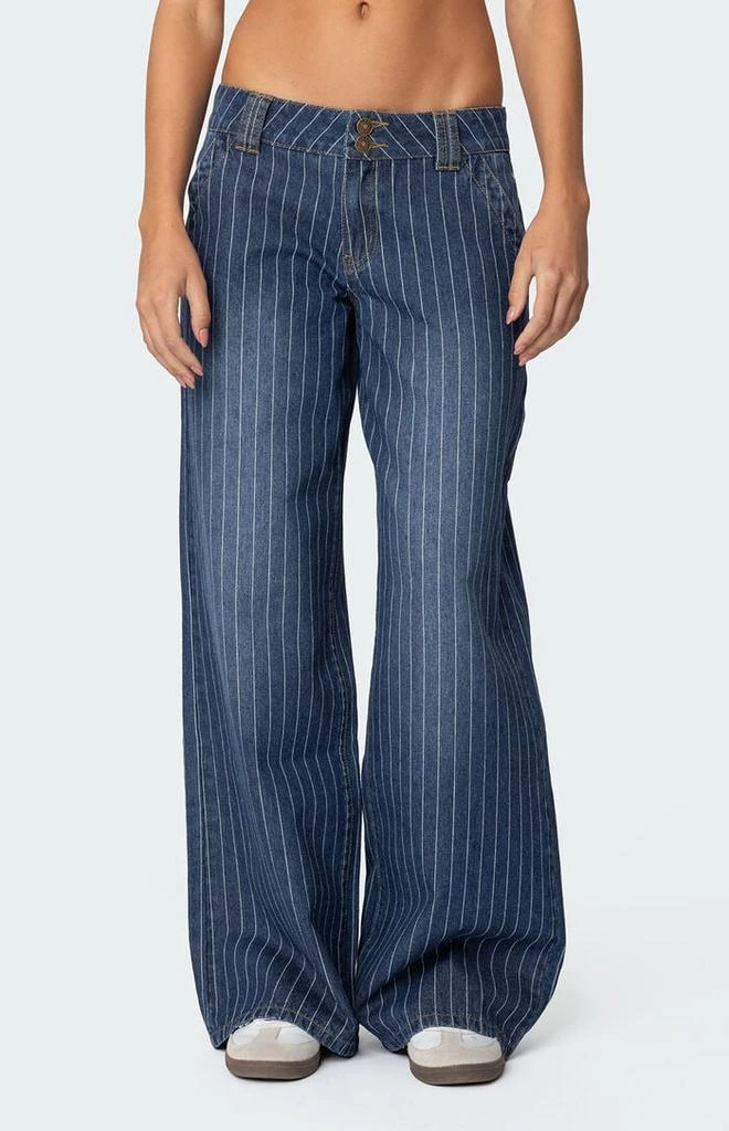 Edikted Cory Striped Low Rise Jeans 2