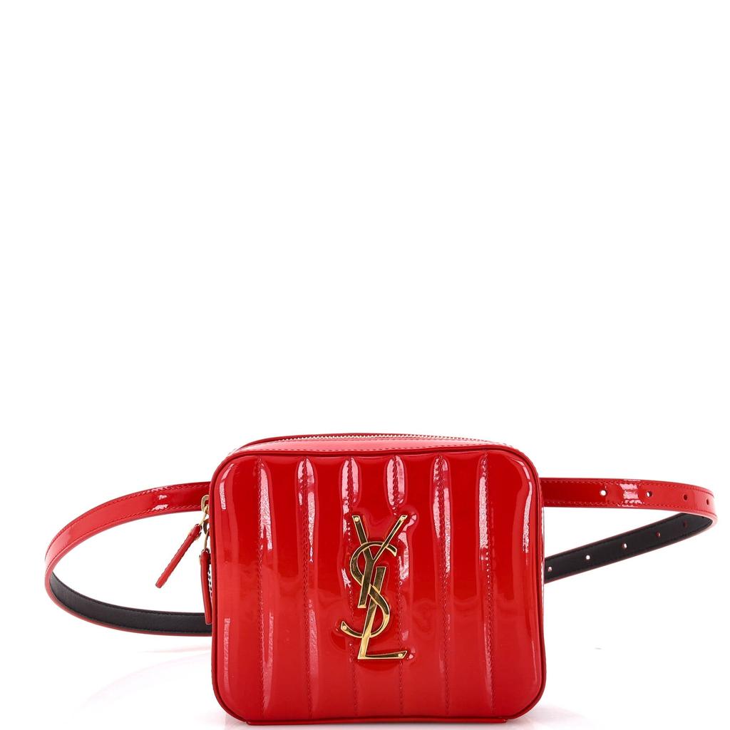 Yves Saint Laurent Vicky Belt Bag Vertical Quilted Patent