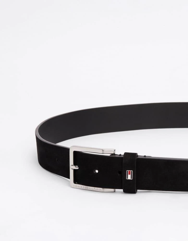 Tommy Hilfiger Tommy Hilfiger Logo square buckle leather belt in black 3