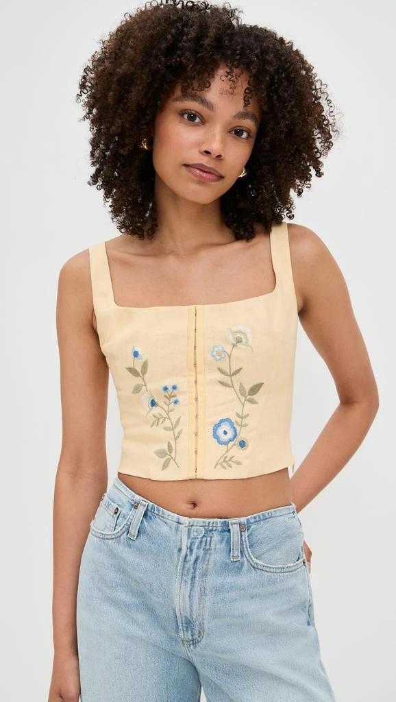 Reformation Juliet Linen Top 6