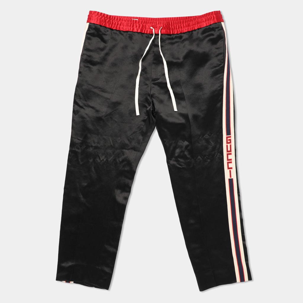 売れ筋・人気アイテム 商品 Gucci Gucci Black M Pants Track Detail Tape Logo Jersey レッグウェア