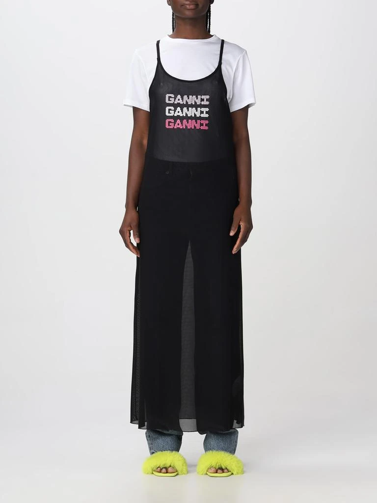 Ganni Ganni slip dress in recycled fabric 1
