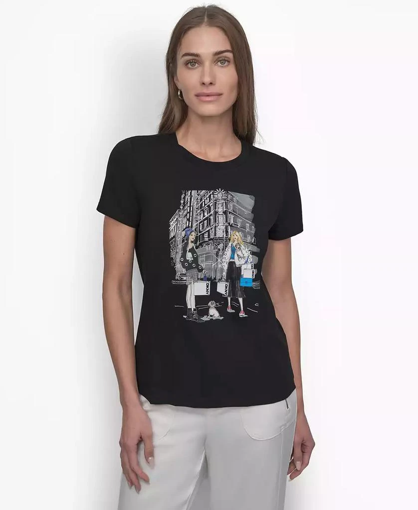 DKNY Women's Iconic Shopping Short-Sleeve T-Shirt 1