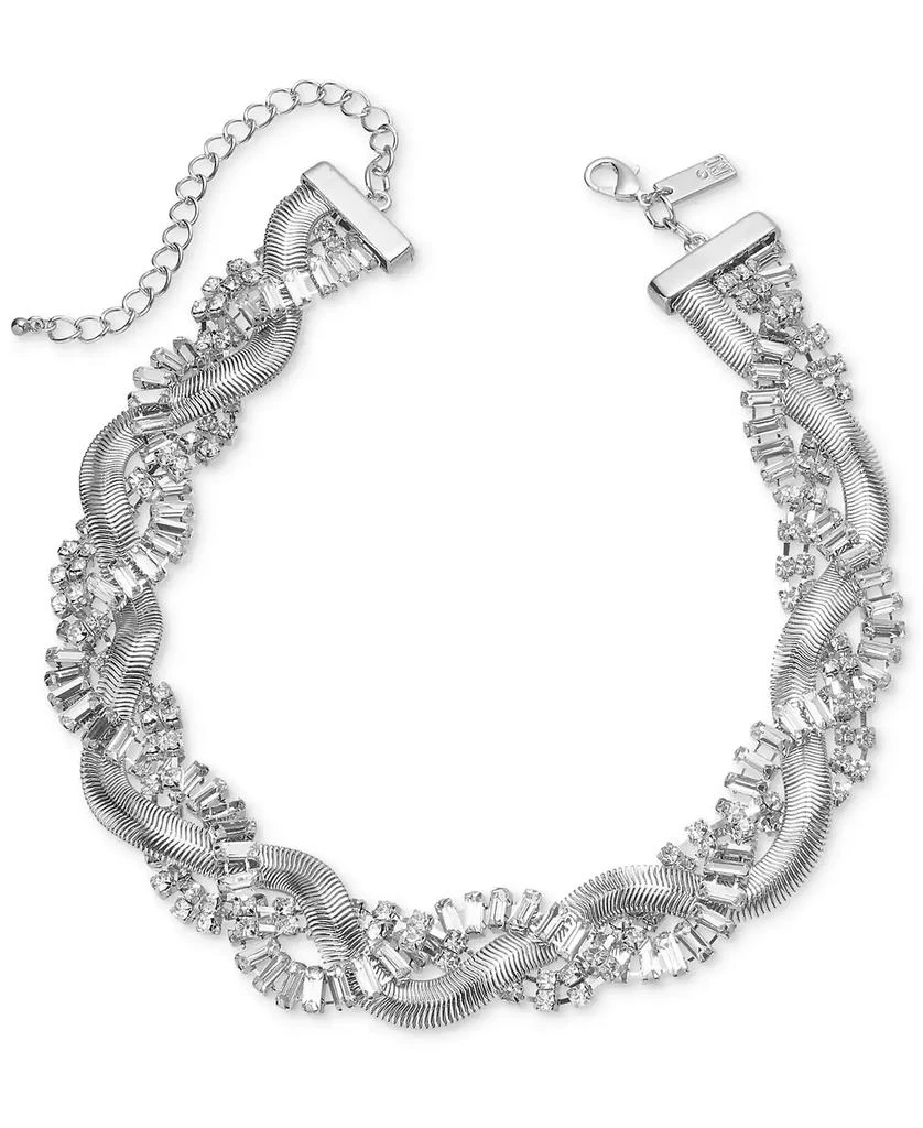 INC International Crystal & Snake Chain Twisted Collar Necklace, 16" + 4" extender, Created for Macy's 1