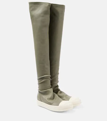 Rick Owens Stockings over-the-knee leather sneakers 1