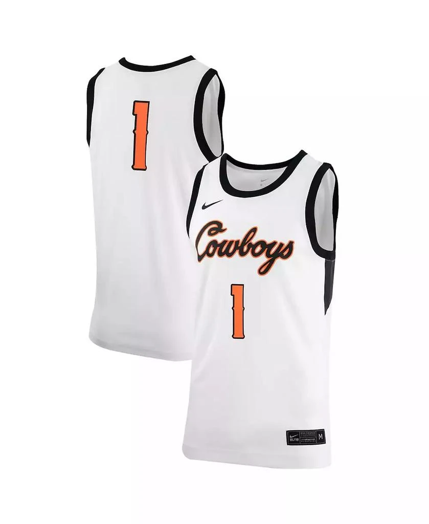 NIKE Men's White Oklahoma State Cowboys Retro Replica Basketball Jersey 1