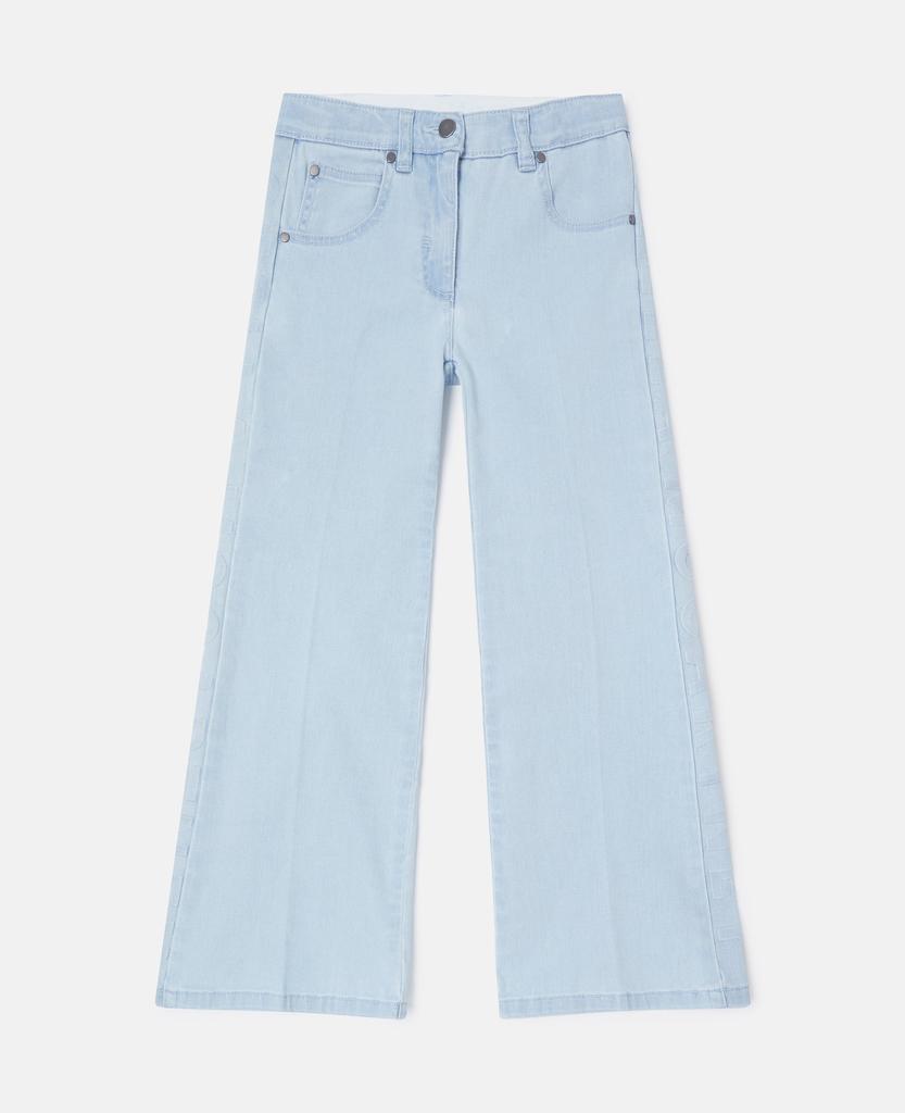 Stella McCartney Stella McCartney - Flared Light Wash Denim Jeans, Light blue, Size: 12