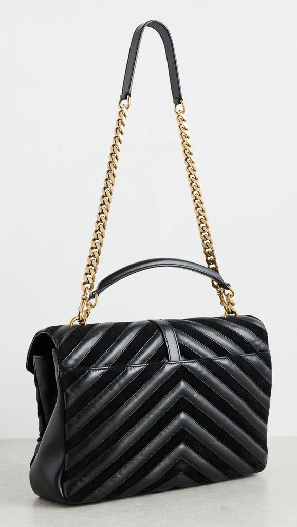 What Goes Around Comes Around YSL Black Patchwork College Large Bag 3