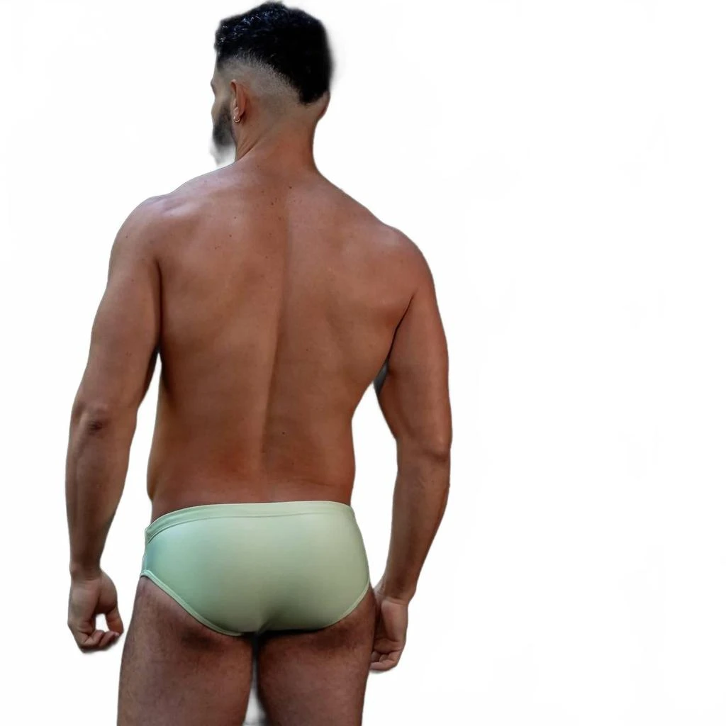 Abreu Clothing Men's Mint Slim Swim Brief In Green 5