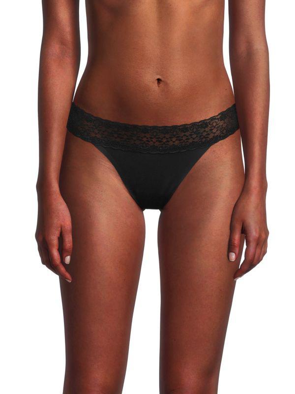 Ava & Aiden Bonded Lace Waist Thong