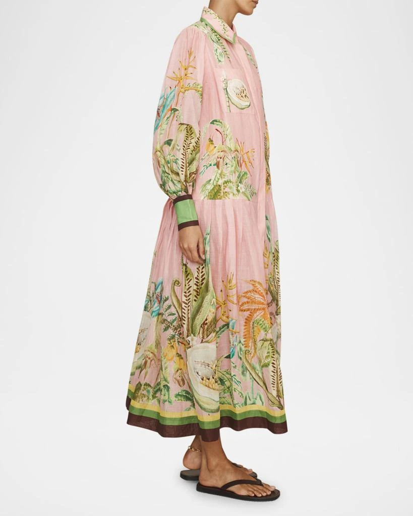 ALEMAIS Papaya Midi Shirtdress 4