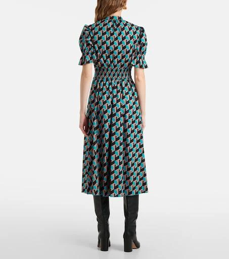 dvf erica cotton midi dress DVF