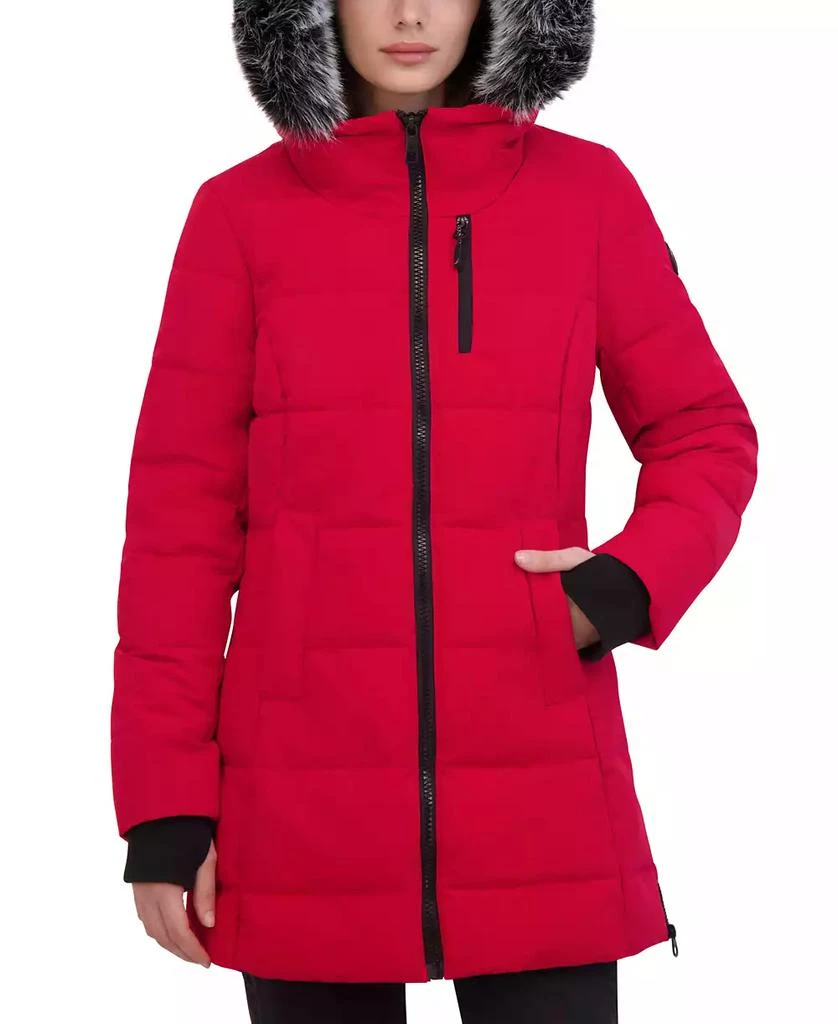 Nautica Women's Faux-Fur-Trim Hooded Puffer Coat 7