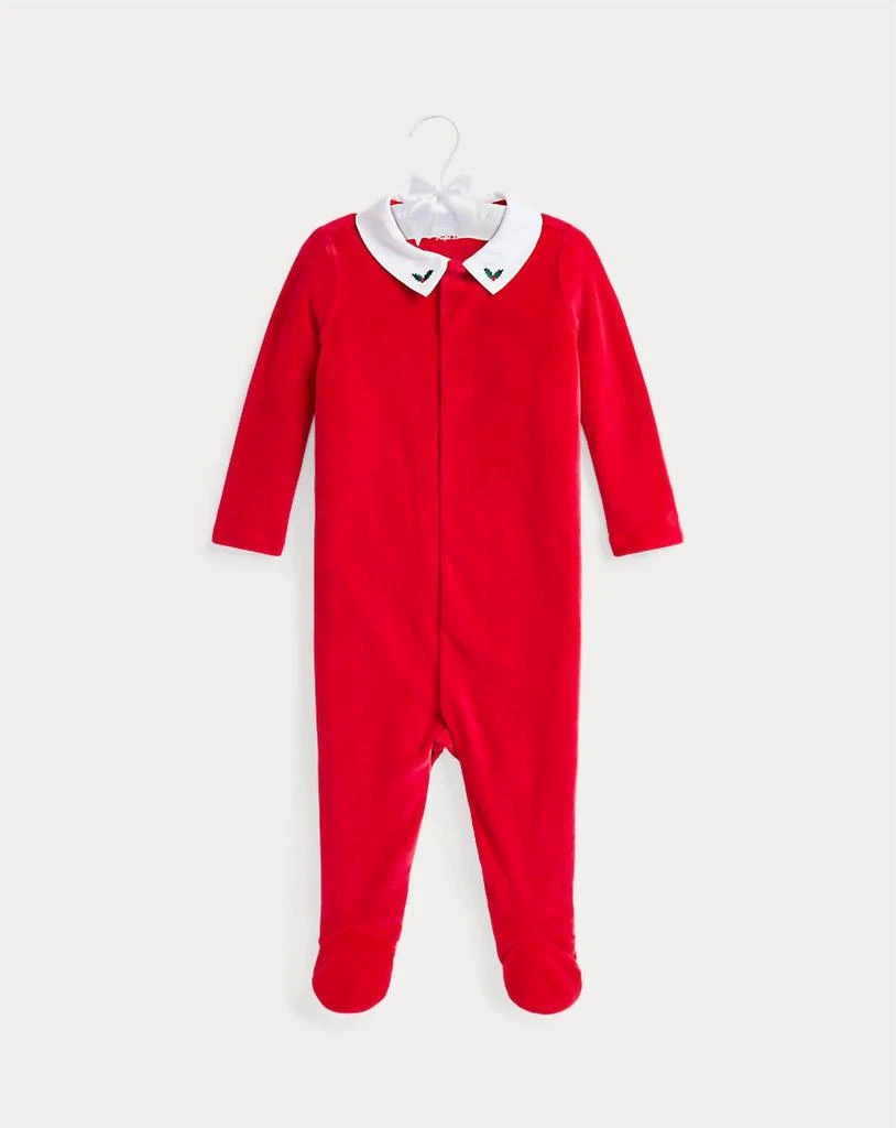 Ralph Lauren Ralph Lauren - Baby Boy
s Embroidered Velour Footed Coverall