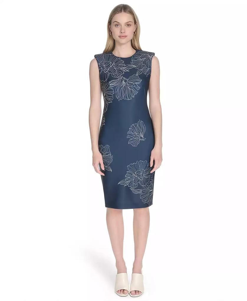 ✦ ✧ Calvin Klein Women's Checkered Shimmering Tiered A-Line Midi