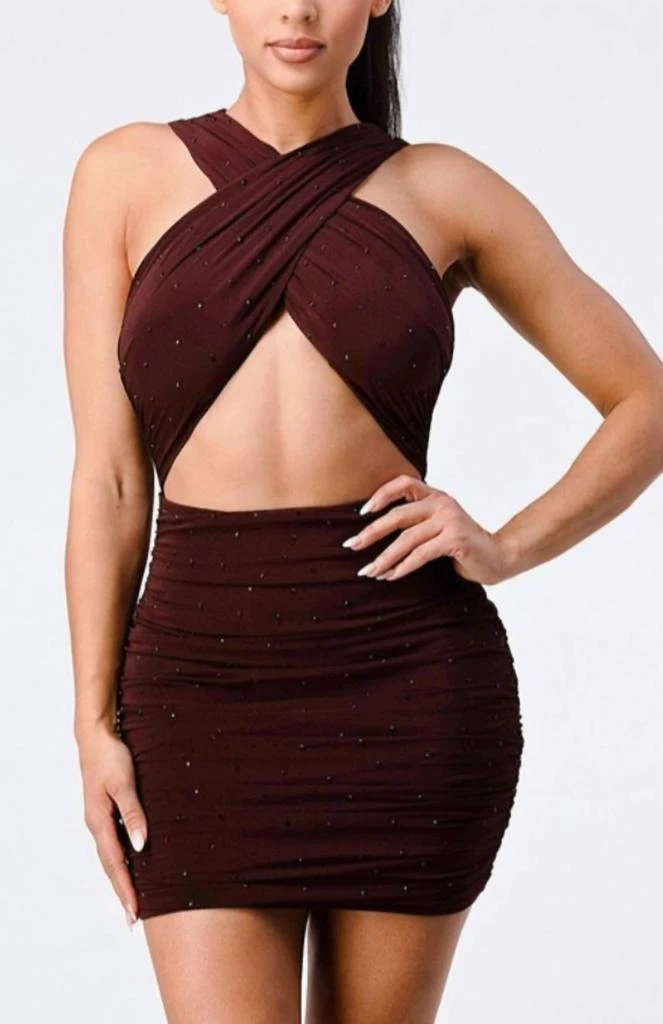 PRIVY Privy - CROSSOVER MINI DRESS 1