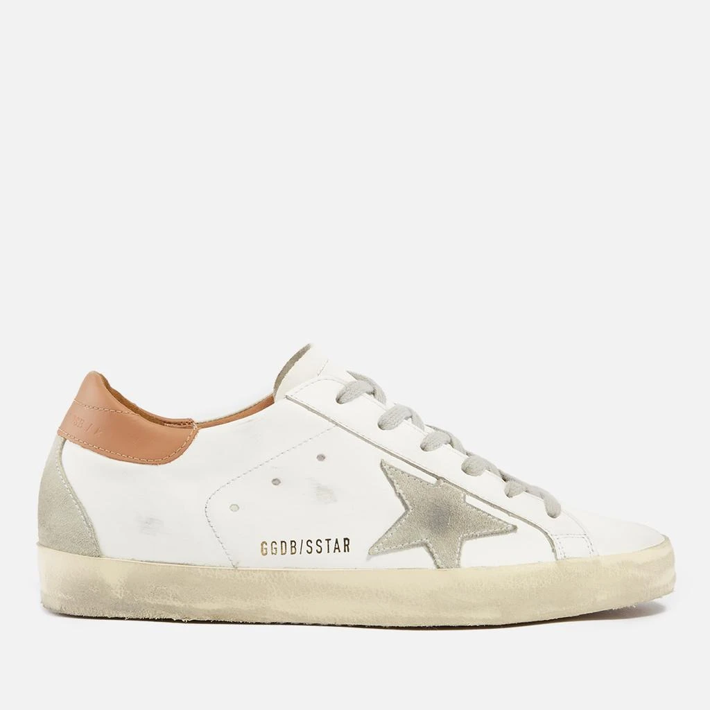 Golden Goose Golden Goose Superstar Distressed Leather and Suede Trainers