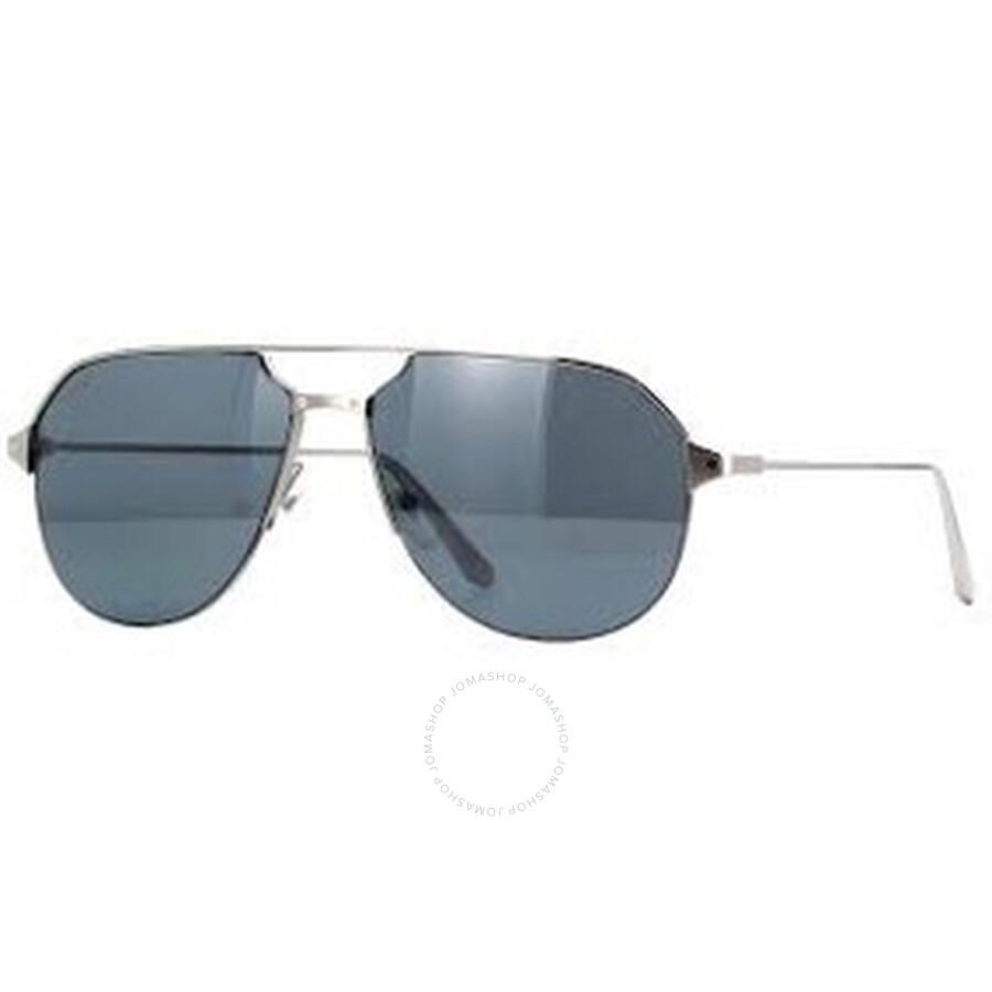 Cartier Grey Mirror Pilot Men's Sunglasses CT0229S 005 60