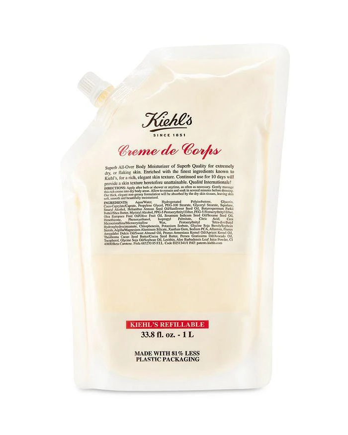 Kiehl's Creme de Corps Body Lotion Refill 33.8 oz. 1