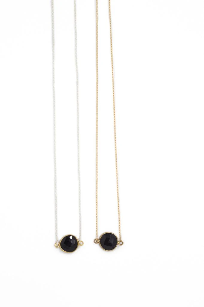 A Blonde and Her Bag Jewelry Mrs. Parker Simple Chain Necklace in Black Onyx 4