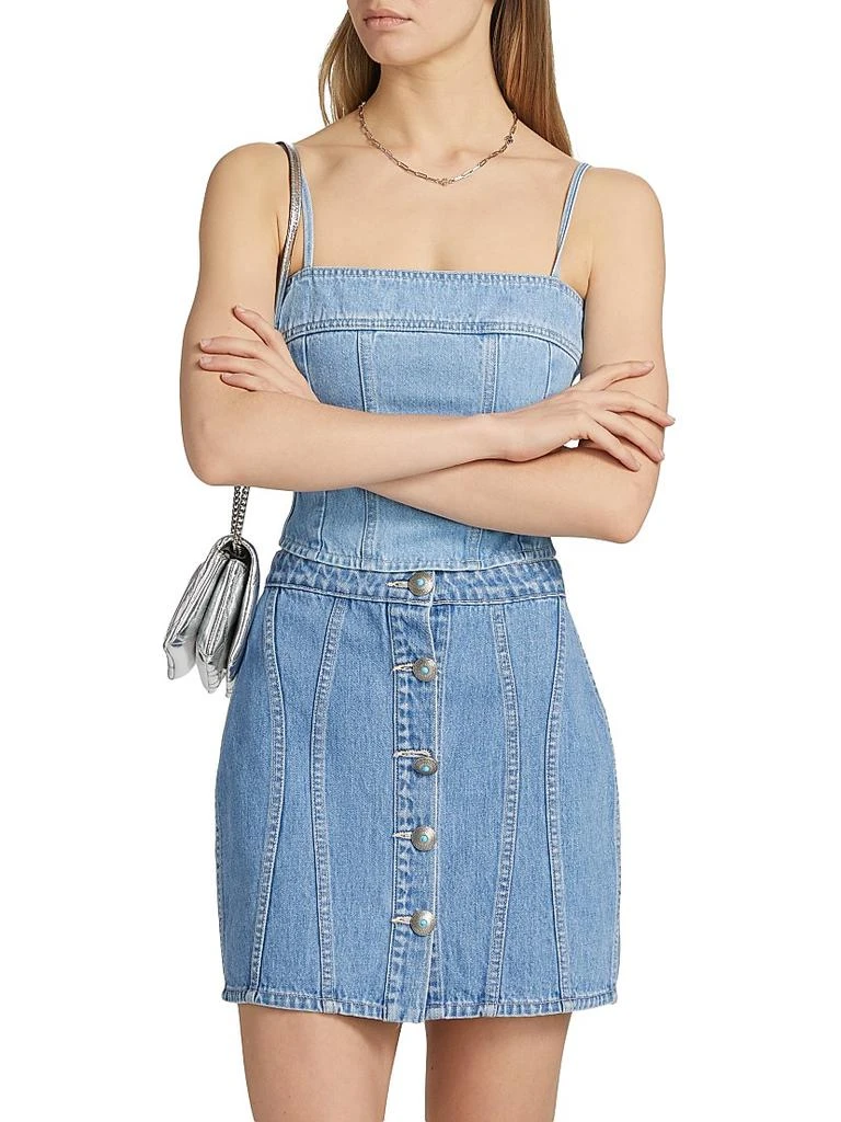 L
Agence Arlin Seamed Denim Top 3