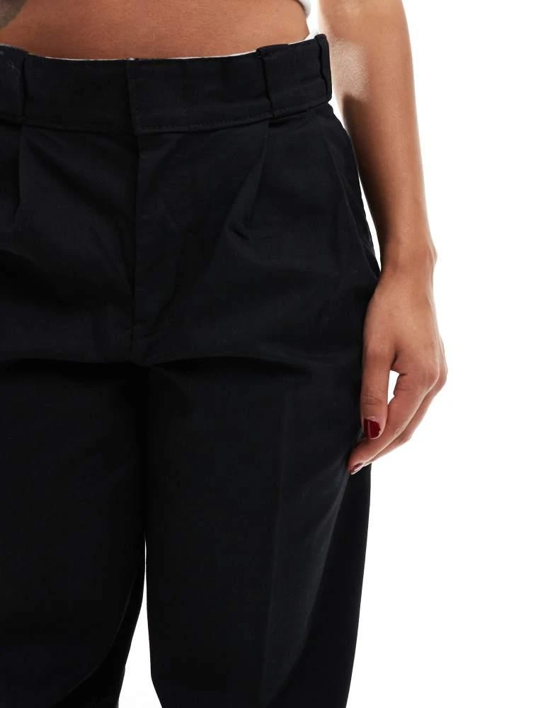 DICKIES Dickies seasonal enhanced pleated wide leg trousers in black 3