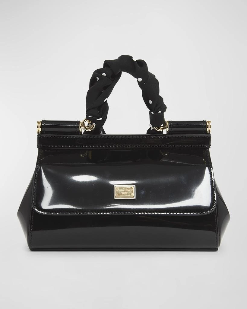 Dolce & Gabbana Sicily East-West Top-Handle Bag with Polka-Dot Scarf 1