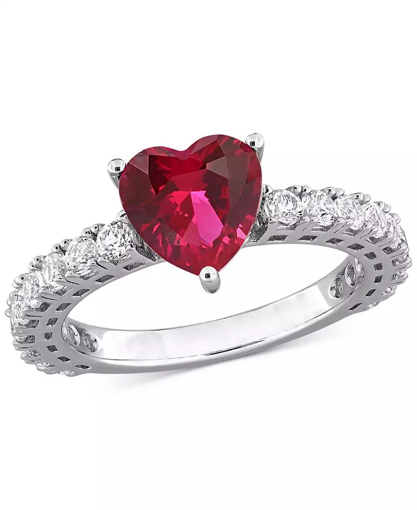 Macy
s Ruby (3/4 ct. t.w.) 
White Sapphire (1 ct. t.w.) Band in Sterling Silver