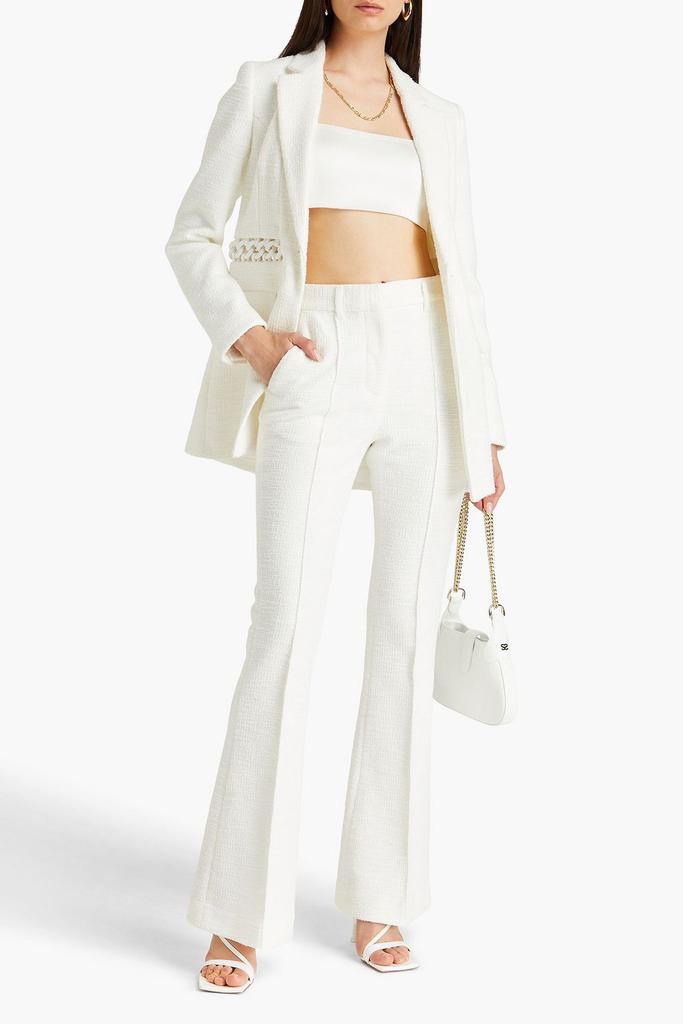 REBECCA VALLANCE Claire bouclé-tweed flared pants