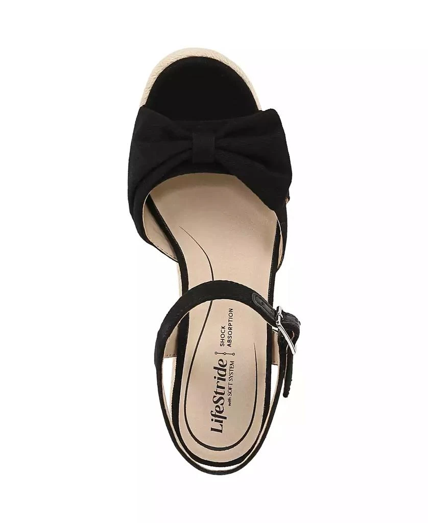 LifeStride Women's Tahlia Open RoundToe Espadrille Wedge Sandals 4