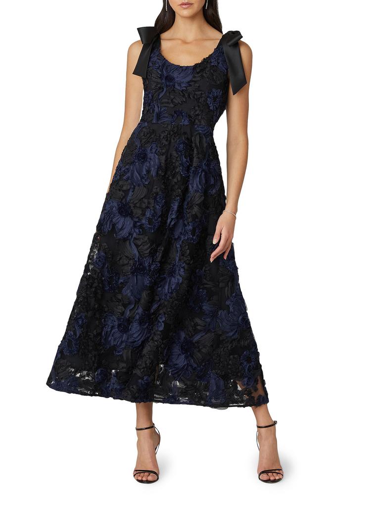 Shoshanna Dakota Textured Appliqué Dress