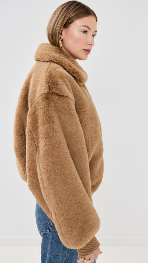 Good American Faux Fur Collared Coat 3