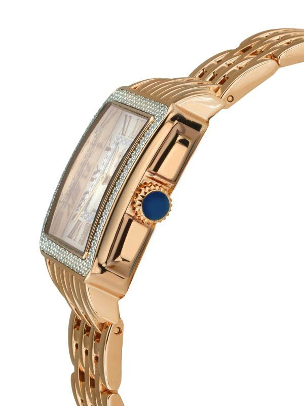 Padova 27 x 30MM Rose Goldtone Stainless Steel & 0.15 TCW 