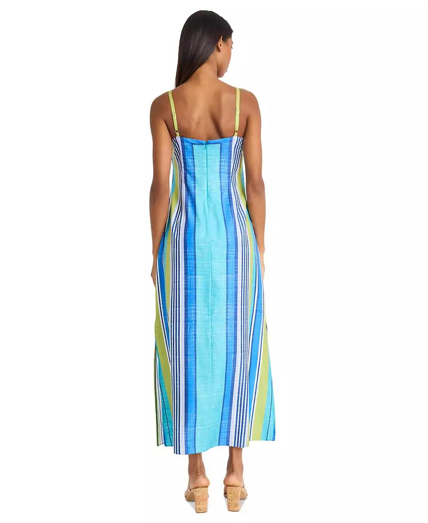 Donna Morgan Women's Striped Side-Slit Maxi Dress
