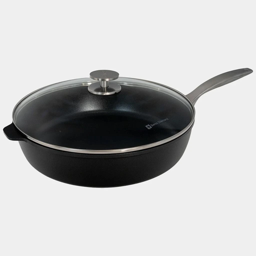 Swiss Diamond CHD Nonstick Saute Pan with Glass Lid, 5.8 qt