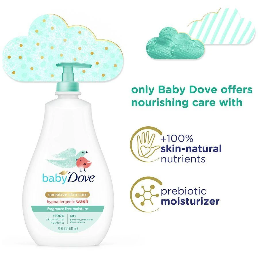 Dove Baby Wash Moisture Fragrance Free 7