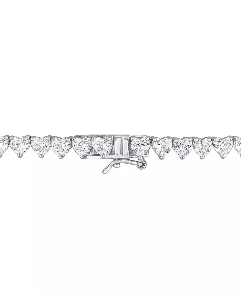 Macy's Lab-Grown White Sapphire Heart 18" Tennis Necklace (31-1/5 ct. t.w.) in Sterling Silver 5