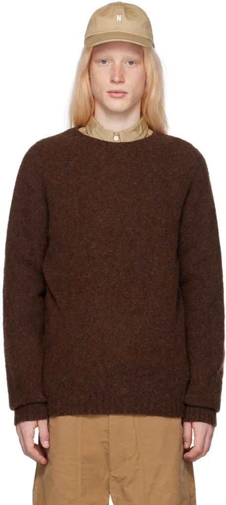 Norse Projects Brown Birnir Sweater 1