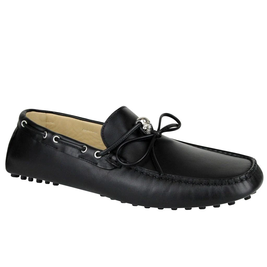 Alexander McQueen Black Skull Loafers Size 12 Alexander McQueen Skull Velvet Loafers Slippers main image 4