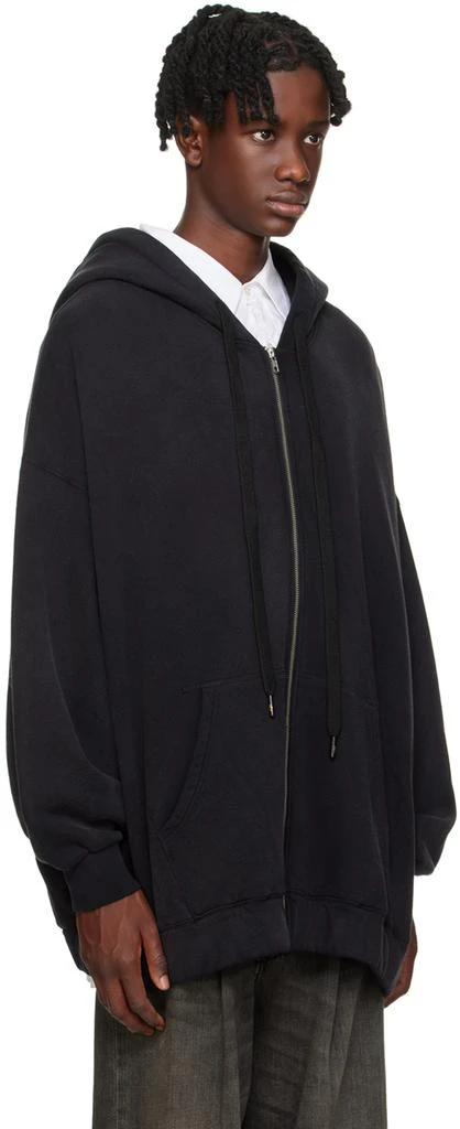 R13 Black Jumbo Zip Hoodie 2