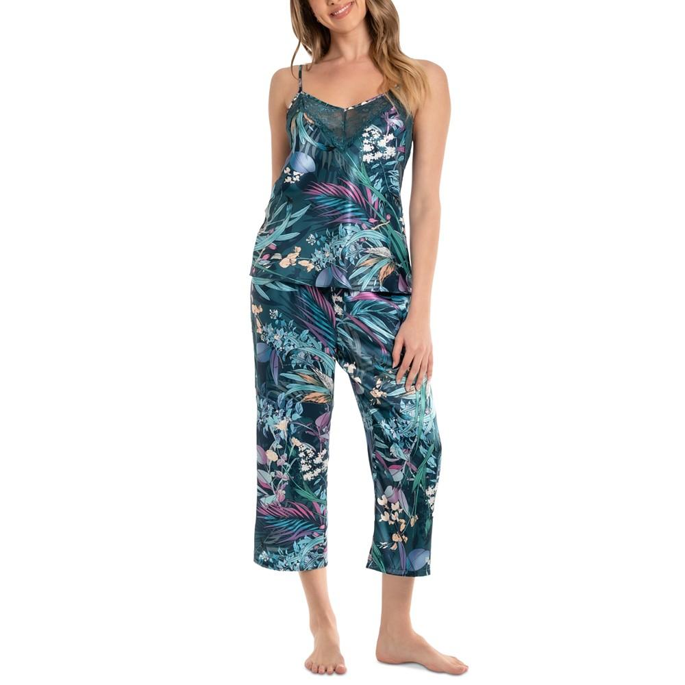 Linea Donatella Women's 2-Pc. Cropped Satin Pajamas Set