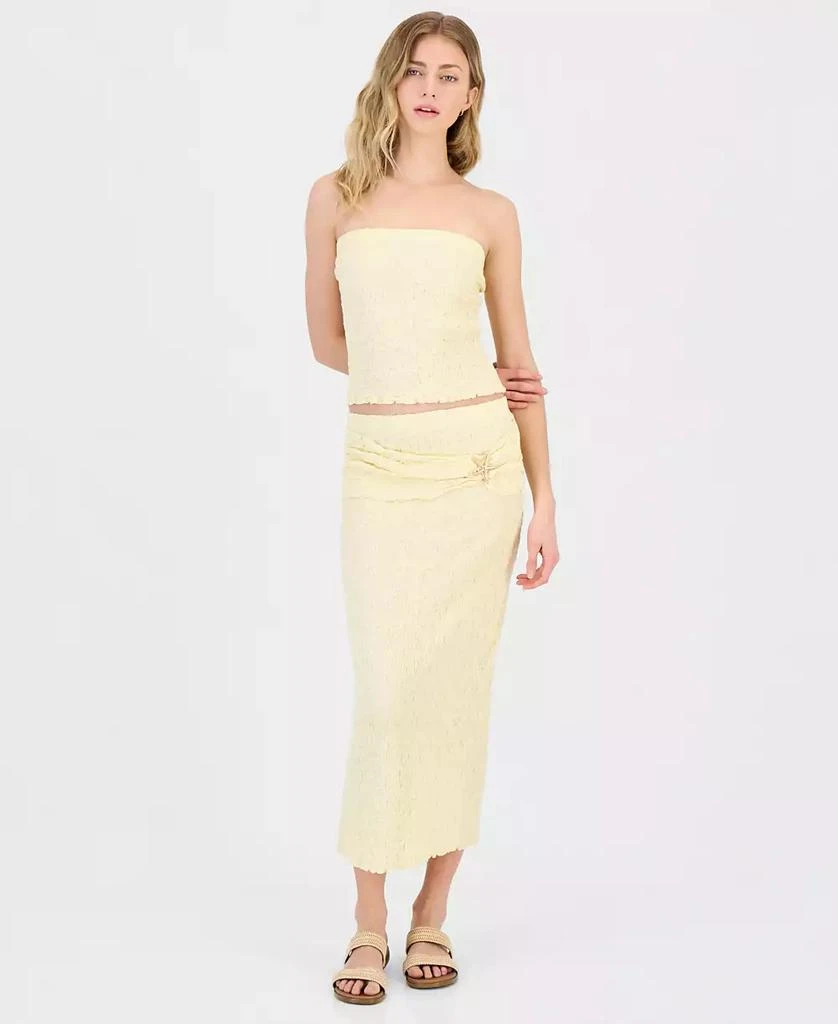 Miss Circle Women Xatia Off White Jacquard Textured High Slit Maxi Dress -  Dresses & Skirts - Compare Prices from 8+ Stores - BeyondStyle
