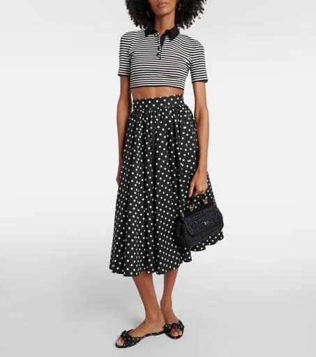 Dolce 
Gabbana Polka-dot satin mules 2