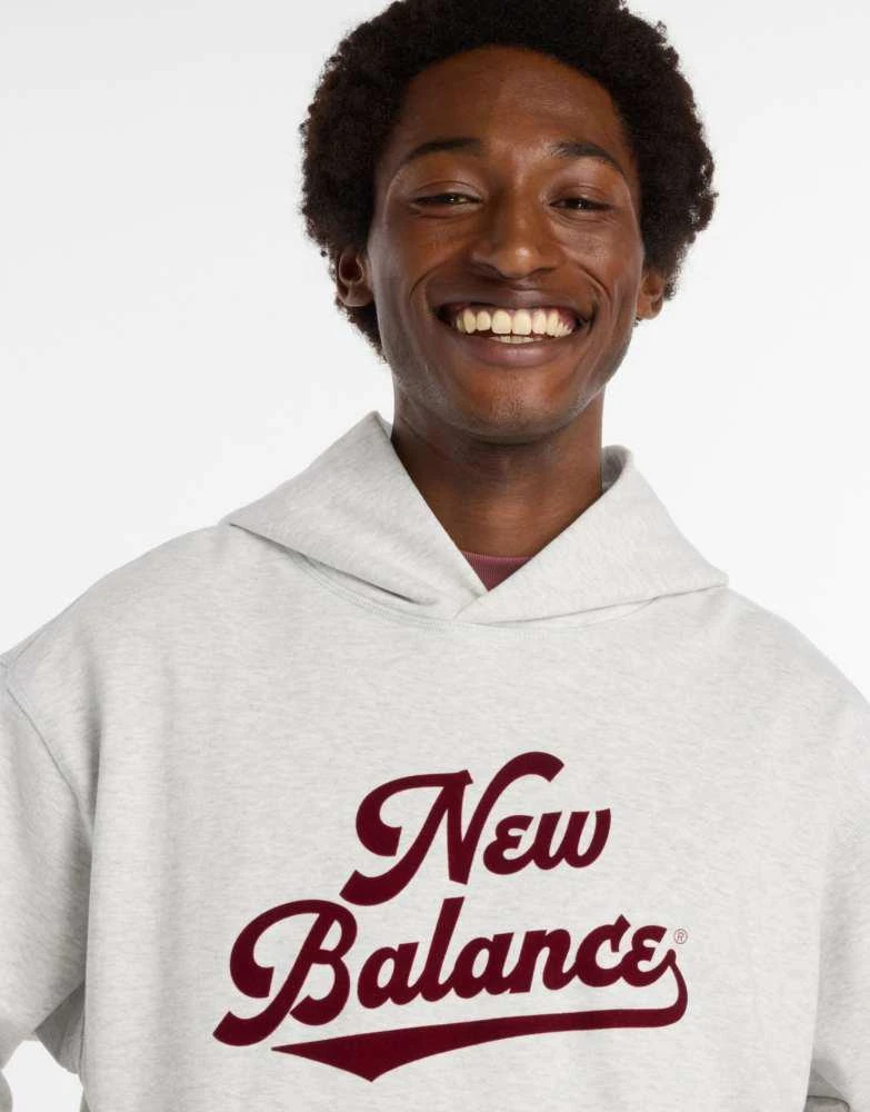 New Balance New Balance Athletics legacy hoodie in ash heather 3
