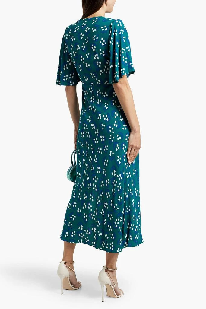 Diane von Furstenberg Bessie twisted printed crepe midi dress 3