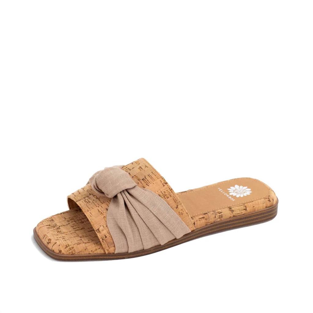 Yellow Box Women's Kimia Slide Sandal In Cork