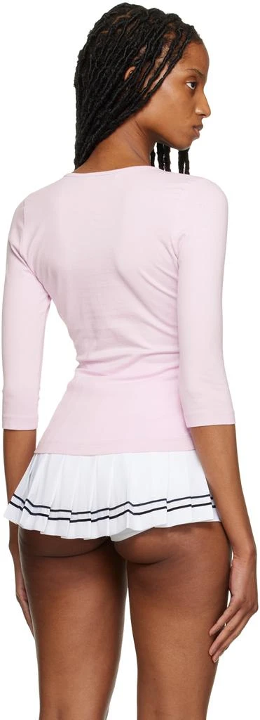 pushBUTTON Pink Cutout Long Sleeve T-Shirt 3